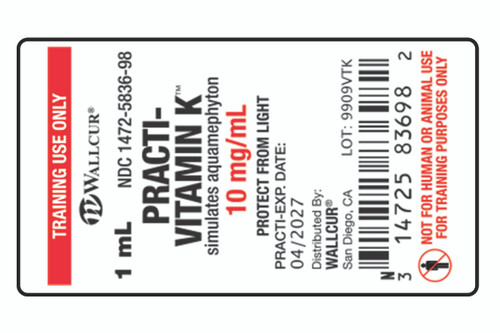 Practi-Vitamin K Peel-N-Stick Labels, medical supplies, medical training supplies canada