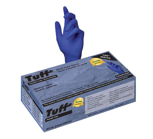Tuff Cobalt Nitrile Exam Gloves X-Small