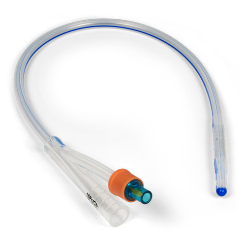 Dynarex Silicone Foley Catheters are completely latex free and cause less tissue irritation than traditional catheters during extended periods of indwelling use. The Silicone Catheters feature a clear color, allowing for visualization of clots, mucus and urine flow. These Catheters are a standard, 2-way tube with large, smooth eyes offering maximum comfort and better drainage.