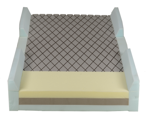The DynaRest Deluxe Tri-Layer Foam Mattress is a multi-layer mattress featuring variable foam densities offering optimal support and comfort for patients that are at the risk of developing bed sores or pressure ulcers. The top layer is a diamond cut foam providing pressure redistribution, with a dedicated memory foam heel zone to further reduce pressure wounds. The bottom is constructed with a non-slip protection for secure placement and added safety. An optional raised foam safety perimeter decreases the risk of falls and increase overall patient safety by providing a firm foundation for entry and exit.