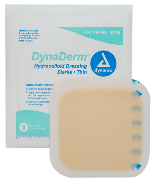 Hydrocolloid Dressings provide a sterile, moist, insulated healing environment. They are used on uninfected, partial or full thickness wounds with low amounts of exudate.



The DynaDerm Hydrocolloid Dressing provides a sterile, moist, insulated healing environment that remains permeable to moisture, vapor and oxygen to accelerate the healing process. Used for uninfected chronic and acute wounds, hydrocolloid’s may be left on for several days depending on the amount of exudate and the condition of the wound. The longevity of the dressing makes it an ideal economic treatment option for the right wounds.