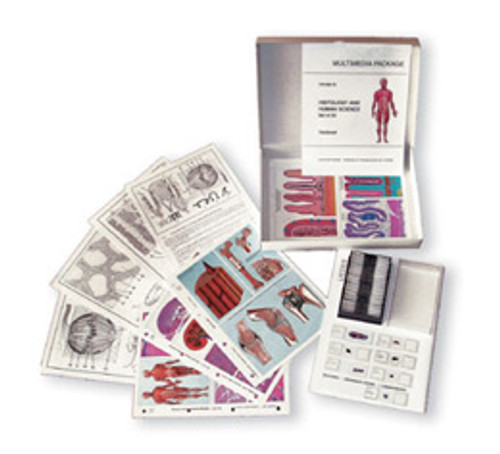 Set of selected prepared microscope slides in plastic box. Prepared Microscope Slides are made in our laboratories under rigourous scientific control. They are the product of long experience combined with the most up to date techniques.
2.Textbook with detailed description of all slides, drawings and transparencies.