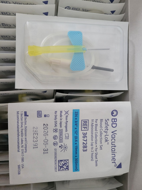23 G x .75 in. BD Vacutainer® Safety-Lok™ Blood Collection Set with 12 in. tubing