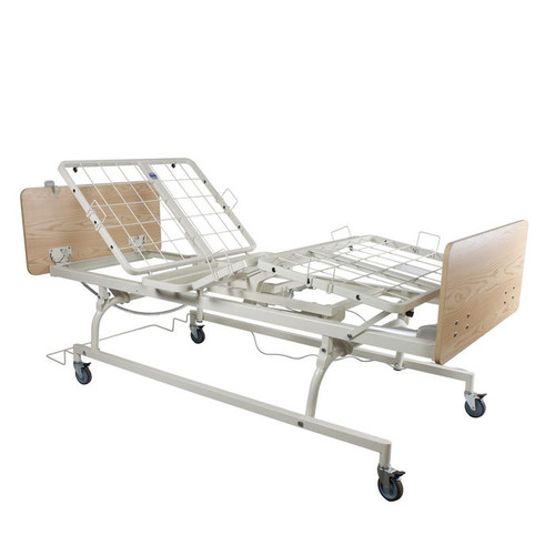 The Dynarex D100 Standard Height Bed is constructed from durable steel and features sturdy locking swivel casters, wall bumper guards, and tool-free integrated quick-release head and footboards. A convenient hand pendant allows users to independently adjust bed positioning. This bed is often used in a variety of long-term care facilities including nursing homes, hospitals, rehabilitation centers, and more. Alternate D100 options include additional colors, head and footboards, backup batteries, nurse control panel, and bed rails.