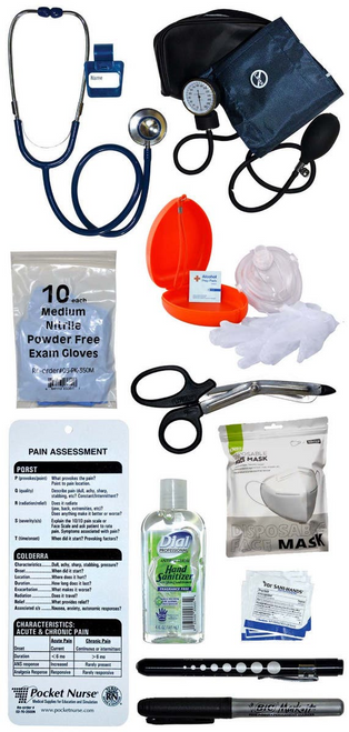 With contents including a pocket resuscitator, dual-head stethoscope and penlight with pupil gauge, the predesigned EMT insert includes essential emergency, first aid, and trauma supplies that fit in convenient bag (optional).