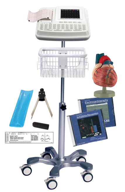 6-Channel ECG machine with interpretation (02-43-9020) includes sample pack of electrodes
Compatible ECG Z-fold paper, 4.5" x 5.5", 144 sheets/pack (02-43-9021) sold separately