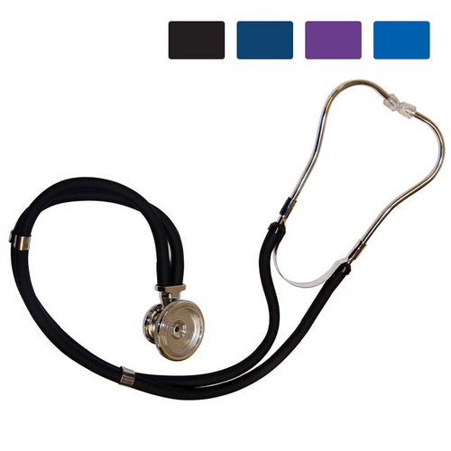 Pocket Nurse® Sprague Type Stethoscope, Multiple Color Options Chrome-plated binaurals 22" PVC tubing