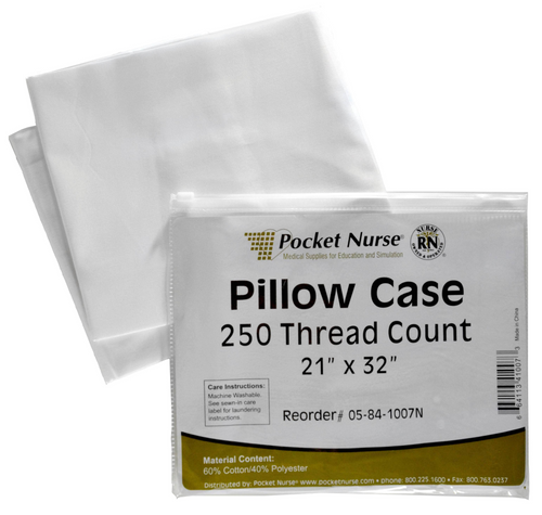 Pocket Nurse® Pillow Case White 21" x 32" *Non-Returnable