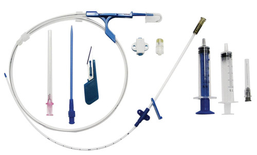 This tray enables students to insert central venous catheters in a realistic situation. This catheter tray includes all of the equipment typically found in basic insertion trays.