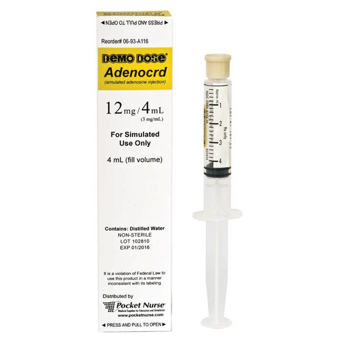 Therapeutic Class: Antiarrhythmic
Volume: 2 mL prefilled syringe , 4 mL prefilled syringe
Strength: 6 mg/2 mL , 12 mg/4 mL