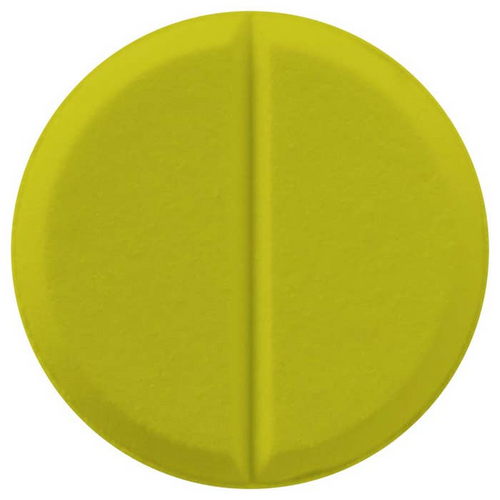 Demo Dose® Tablet Yellow Small Round Scored- 1000 Pills/Jar (For Training Purposes Only), Type: Scored Tablet Color: Yellow Size: Small Shape: Round Quantity: 1,000/Jar