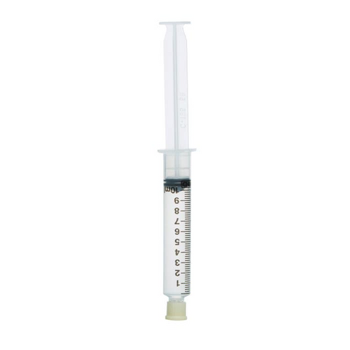 Simulate the injection of medication through ports, G-tubes, IV lines, etc., with this pre-filled syringe.

Contains water
Luer-lock tip