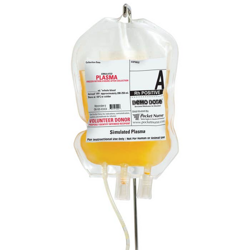 Teach the proper administration of this fresh frozen plasma. Used to treat bleeding due to acquired multiple factor deficiencies such as seen due to large volume bleeding or disseminated intravascular coagulation (DIC).