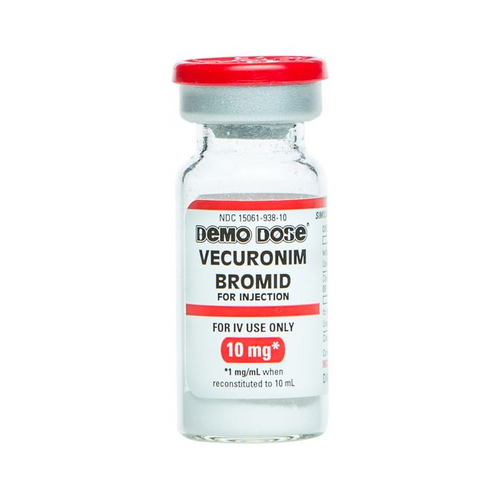 Demo Dose® Vecuronim Bromid Norcurn 1 mg mL 10 mg (For Training Purposes Only), Therapeutic Class: Neuromuscular Blocking Agent Volume: 10 mL Strength: 1 mg/mL