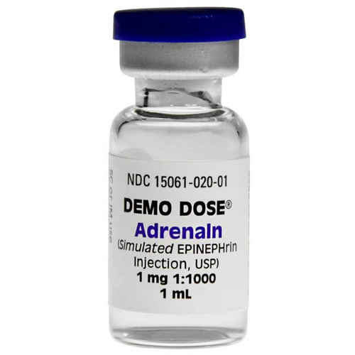 Demo Dose® Adrenaln EPINEPHrin Injection 1 mg/mL 1 mL (For Training Purposes Only)