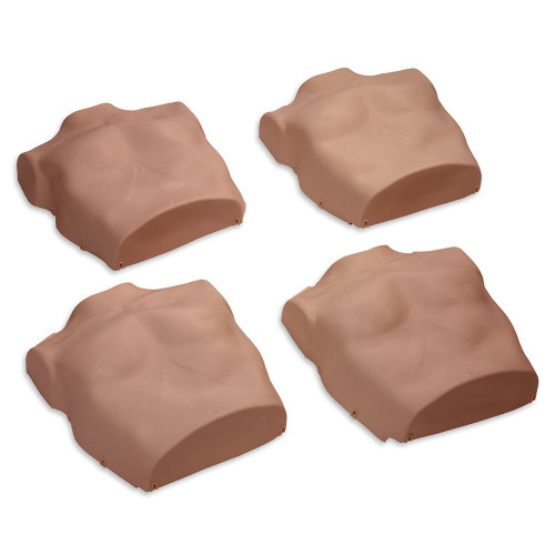 Replacement torso skins for the PRESTAN Professional Child Dark Skin Manikin. 4 per package. Not made with natural rubber latex.