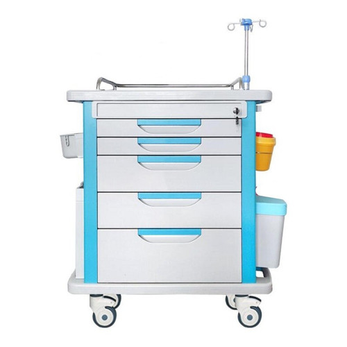 EMS Crash Carts  Crash Cart w/5 Drawers 26"L, 16.8"W, 40.9"H Green/Beige, medical supplies online Canada,  medical equipment