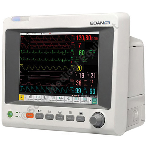 Monitor With 8.4" Display  Patient Monitor with ECG, NIBP, SPO2, Pulse, Respiration, Temperature (General), and CO2, Edan patient monitors at EMRN
