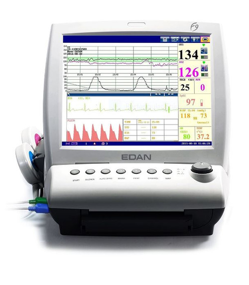 The F9 is a high-end fetal & maternal monitor, offering the most advanced integrated monitoring for the delivery room in big hospitals, private obstetrician’s offices, and antepartum clinics.