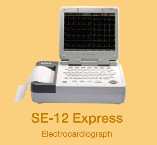 User-friendly Design  12.1” high resolution color touch screen Alphanumeric keyboard Streamlined Workflow  One-touch operation Support linear/2D barcode scanner to simplify workflow (Optional) Accurate Clinical Performances  Weak signal detection with the advanced 24-bit A/D converter technology Anti-noise technology with comprehensive filters and high CMRR over 140dB 120s real-time ECG waveform freezing and review to assist diagnosis The 0.01-300Hz bandwidth for pediatric patients according to AHA’s recommendation The 16,000Hz sampling frequency maximizes the confidence in detecting pacemaker signal Built-in Glasgow ECG Interpretation Built-in high resolution thermal recorder Support external USB printer