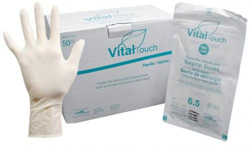 Vital Touch Latex Sterile Surgical Glove Powder Free White