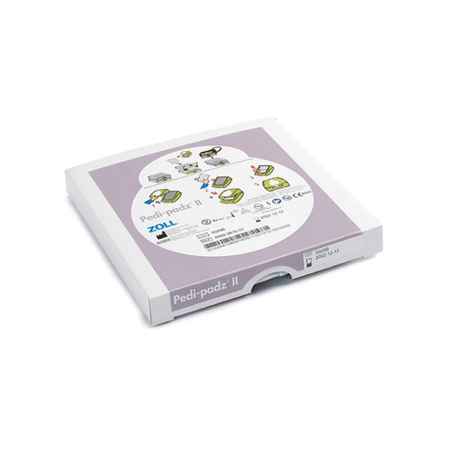 Pedi-Padz® II Pediatric Multi-Function Electrodes - Designed for use with the AED Plus®. the AED Recognizes When Pedi-Padz® II Are Connected and Automatically Proceeds with A Pediatric ECG and Adjusts Energy to Pediatric Levels. Twenty Four (24) Month Shelf Life