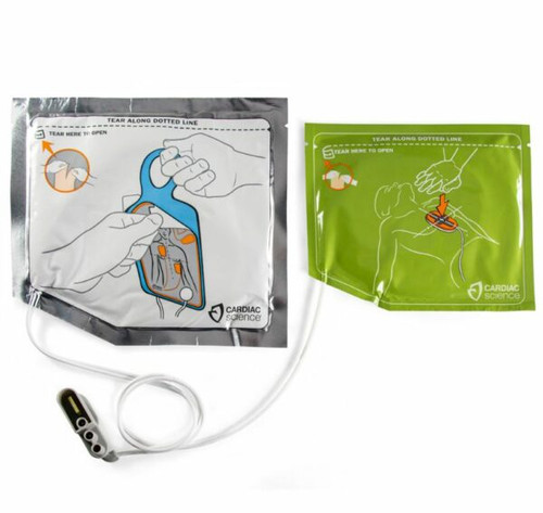 Take full advantage of the features of the Cardiac Science G5 AED with the Intellisense® CPR Feedback AED Pads. These non-polarized pads include a CPR device to not only deliver defibrillation therapy when needed but also provide CPR feedback in accordance with Resuscitation Guidelines. Take full advantage of the features of the Cardiac Science G5 AED with the Intellisense® CPR Feedback AED Pads. These non-polarized pads include a CPR device to not only deliver defibrillation therapy when needed but also provide CPR feedback in accordance with Resuscitation Guidelines.