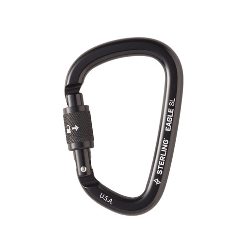 The Eagle is a large pear-shaped carabiner made with high-quality aluminum and a superb gate and sleeve actions available in Screwlock or Autolock.