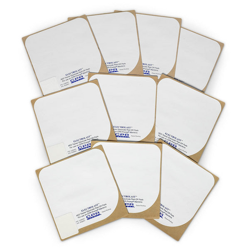 The Nasco Healthcare ElectroLast™ AED Trainer Foam Electrode Peel-Off Pads – Survivalink Style (LF06503) offer a realistic and reusable solution for AED training. Designed to replicate the feel and function of real Survivalink electrodes, these foam pads feature a peel-off backing for hands-on practice. Ideal for CPR instructors and emergency response training programs, they provide durability, easy application, and cost-effective performance in repeated use.