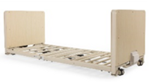Medacure Floor Level Bed to 3.9"L-25"H, 36"W Sleep Surface, includes Pivot Assist Rails and Maple bed ends