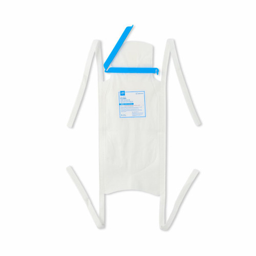 Refillable Ice Bag with Clamp Closure, White, 6.5" x 14", 4 Ties