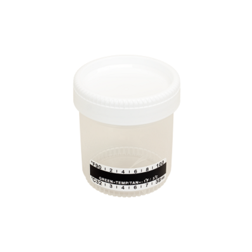 Urine Container with Temperature Strip 90 ml, 400/cs