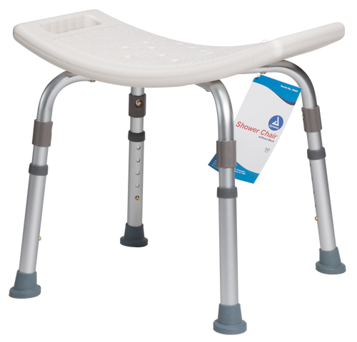 The Dynarex Shower Chair without Back is stable and comfortable to improve your bathing experience.



The Dynarex Shower Chair without Back is made of durable blow-molded plastic, with a lightweight corrosion proof aluminum frame. This shower chair has angled legs that are easily assembled with a tool-free design, complete with rubber tips for added stability during use. The seat has holes to allow for drainage and built in handles to reduce the risk of slipping during use.