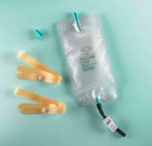 Leg Bag Tubing , Tubing/Adapter to Connect Leg Bag to Male External or Foley Catheters, 8½"