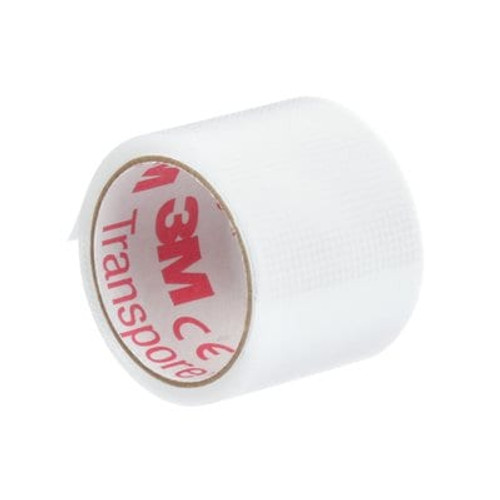 3M™ Transpore™ Medical Tape, 1527S, porous, clear, 1 in x 1-1/2 yd (2.5 cm x 1.37 m)