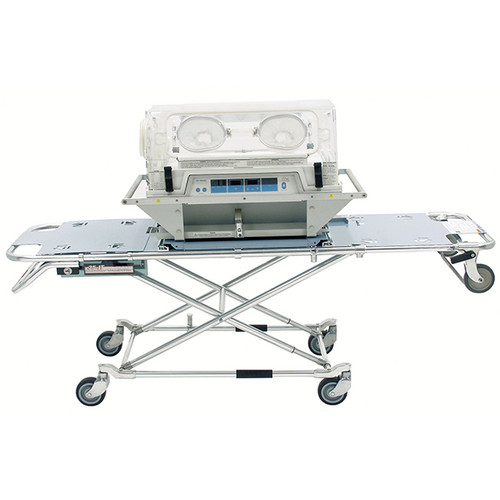 The Model 35-IT is designed to safely carry transport incubators in emergency vehicles. An OHMEDA Transport Incubator fits snugly onto the Model 35-IT. An Air-Shields or AirBorne incubator may be used with an optional adapter kit. The Model 175 Series Fastening System is recommended for use with the Model 35-IT.