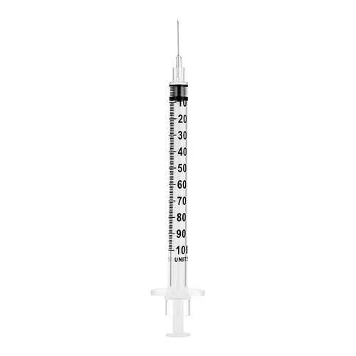 The Sol-M Insulin syringe provides accurate and comfortable insulin administration.  •Needles engineered to ensure comfortable insulin administration  •Bold and clear graduated insulin unit markings for accurate dosing  •Low dead space for improved accuracy and less medication waste