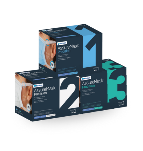 AssureMask Precision™ Surgical Tie-On Masks with SureView Technology™, medical supplies canada, surgical masks