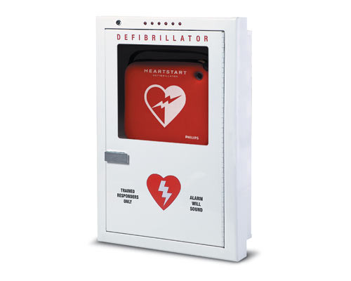 Philips AED Cabinet Semi-Recessed - English, cabinet for philips aed defibrillator