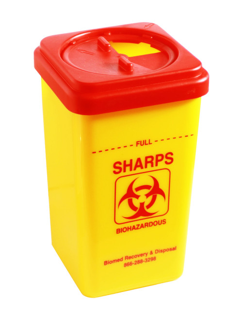 Covidien/Kendall Biohazard Sharps Container 1 Liter, biohazard sharps container, medical supplies