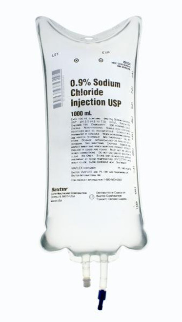 Baxter NACL 0.9% Sodium Chloride (Injection) 1000 ML , medical supplies, medical equipment, baxter iv saline and solutions