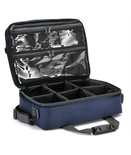 This medical back pack is styled to wear comfortably as a backpack with padded shoulder straps and a waist strap to secure it to your body when you're on the go. The spacious, main compartment of the BacPac can be completely customized with adjustable, rigid dividers. The full-access interior reveals a full-length zippered pocket and clear vinyl pockets to keep supplies and instruments visible and accessible. Large compartments on the top and both sides offer plenty of storage. Multiple front pockets provide organization. The top gussetted pocket has several pockets and elastic loops inside to secure and organize supplies and equipment. Crafted of rugged, water-resistant, Ballistic Nylon with thick, foam padding.