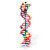Molecule model kit for a right-handed double helix with colour-coded components for representing the bases containing nitrogen as well as pentoses and phosphate groups from which DNA is composed.