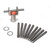 Clamping set-up for demonstrating volumetric expansion of water on freezing, as well as the tremendous forces which can be exerted in the process.