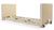 Medacure Floor Level Bed to 3.9"L-25"H, 36"W Sleep Surface, includes Pivot Assist Rails and Maple bed ends