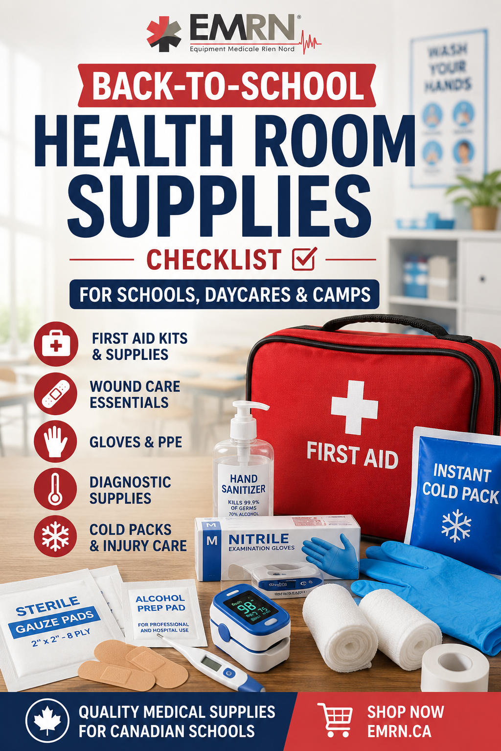 Back-to-School Health Room Supplies Checklist for Schools, Daycares, and Camps in Canada