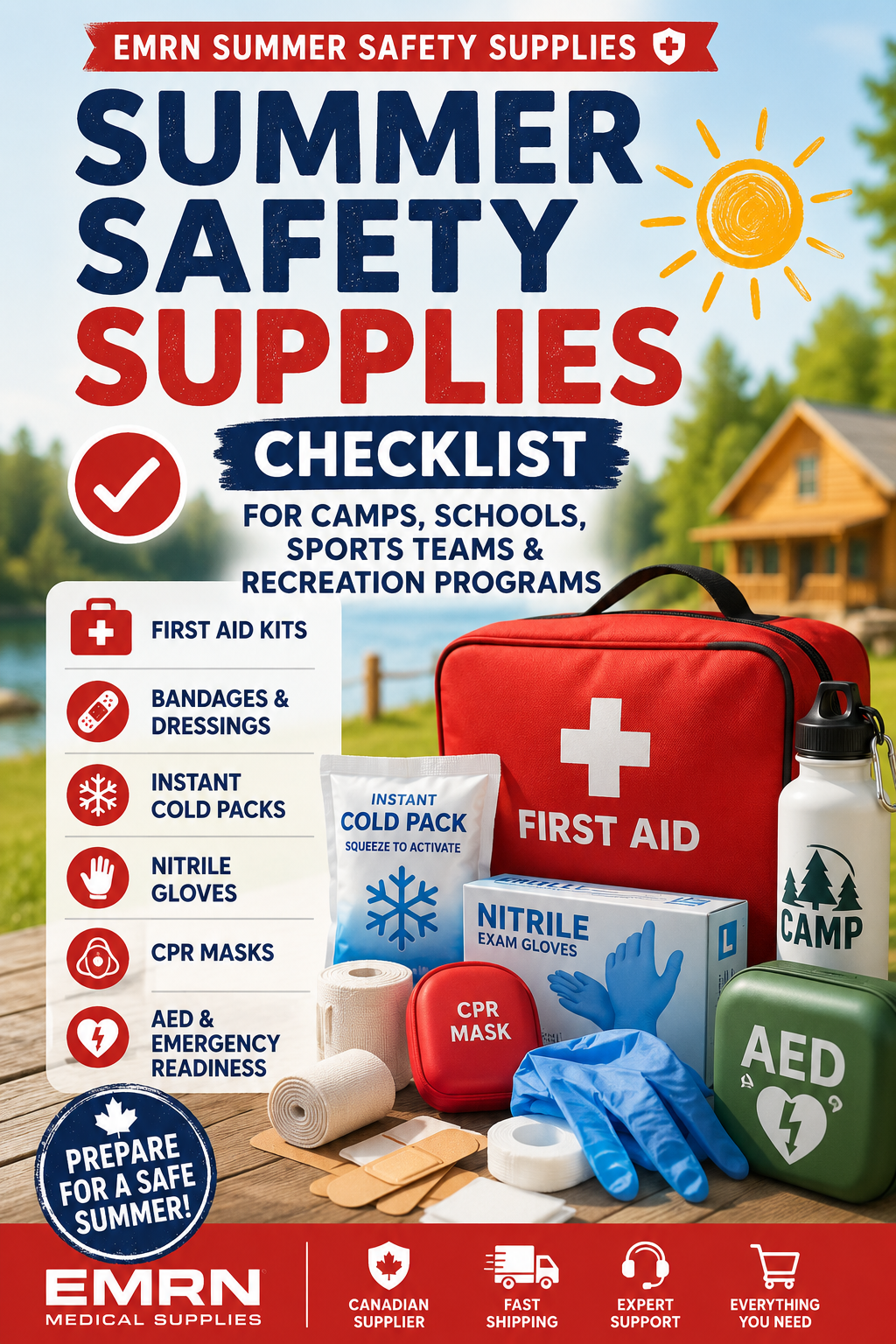 Summer Safety Supplies Checklist for Camps & Recreation Programs in Canada