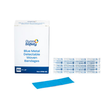Blue Metal Detectable Woven Bandage 1
