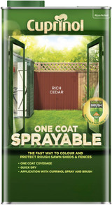 Cuprinol One Coat Sprayable Rich Cedar 5ltr 