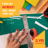Amtech Set of 2 Steel Rules